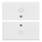 Vimar - 14842.4 - Two half-buttons 2M regul.symbol white