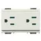 Vimar - 16243.B - Deux prises SICURY2P+T15A 127V USA blanc