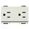 Vimar - 16246.B - Deux prises 2P+T 15A 127V USA blanc