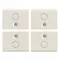 Vimar - 16841.0.B - Four half-buttons 1M O symbol white