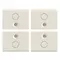 Vimar - 16841.0.B - Quatre demi-boutons 1M symbole O blanc