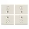 Vimar - 16841.2.B - Four half-buttons 1M I/O symbols white