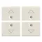 Vimar - 16841.3.B - Four half-buttons 1M arrow symbol white