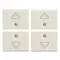 Vimar - 16841.4.B - Four half-buttons 1M regul.symbol white