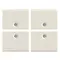 Vimar - 16841.B - Four half-buttons 1M w/o symbol white