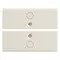 Vimar - 16842.0.B - Deux demi-boutons 2M symbole O blanc