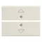 Vimar - 16842.3.B - Due mezzi tasti 2M simb. freccia bianco