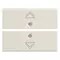 Vimar - 16842.4.B - Two half-buttons 2M regul.symbol white