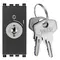 Vimar - 19086 - 2P NO 16A push button +key grey