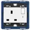 Vimar - 19221.B - Switched 2P+E 13A English outlet white