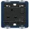 Vimar - 19223.A - 2P+E 13A BS socket+switch+A-USB grey