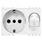 Vimar - 19276.B - 2P+E 16A P30 outlet +C16 CB white