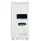 Vimar - 19292.AC.AB.B - A+C-USB supply unit 12W2,4A5V antibact.w