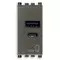 Vimar - 19292.AC.M - A+C-USB supply unit 12W2,4A5V 1M Metal