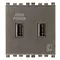 Vimar - 19295.M - 5V 2,1A USB supply unit 2M Metal