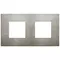 Vimar - 19643.08 - Plate 4M(2+2x71) metal brushed inox