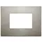 Vimar - 19653.08 - Classic plate 3M metal brushed inox