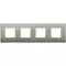 Vimar - 19669.08 - Plate 8M (2+2+2+2x71) metal brushed inox