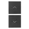 Vimar - 19751.2 - 2 half buttons 1M arrows symbol grey