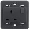 Vimar - 20221.L - Switched 2P+E 13A English outlet grey