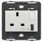 Vimar - 20223.A.N - 2P+E13ABS socket+switch +A-USB Next