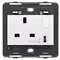 Vimar - 20223.C.B - 2P+E13ABS socket+switch +C-USB white