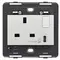 Vimar - 20223.C.N - 2P+E13ABS socket+rswitch +C-USB Next