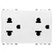 Vimar - 20249.B - Two 2P+E 16A USA+EU SICURY outlets white