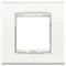 Vimar - 20642.C72 - Plaque Classic 2M Glass blanc ice