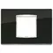 Vimar - 20652.C71 - Classic plate 2centrMBS Glass black ice