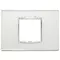 Vimar - 20652.C81 - Placa Classic 2McentrBS Glass plata mirr