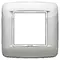 Vimar - 20672.C10 - Plaque Round 2M Bright argent métal