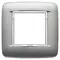 Vimar - 20672.C13 - Round plate 2M Bright matt silver