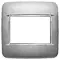 Vimar - 20678.C13 - Round plate 3MBS Bright matt silver