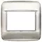 Vimar - 20678.C91 - Plaque Round 3MBS Inox brossé