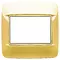 Vimar - 20678.G24 - Round plate 3MBS Galvan.polished gold