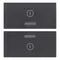 Vimar - 20842.2 - Two half-buttons 2M I/O symbols grey