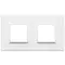 Vimar - 21643.17 - Plaque 4M (2+2) entraxe71 blanc total