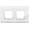 Vimar - 21643.70 - Plaque 4M (2+2) entraxe71 blanc diama