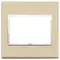 Vimar - 21648.21 - Placa 3M BS piel natural crema