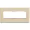 Vimar - 21657.21 - Placa 7M piel natural crema