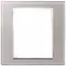 Vimar - 21668.73 - Placa 8(4+4)M cristal gris perla