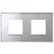 Vimar - 22643.75 - Placa 4M (2+2) eje71 cristal plata hielo