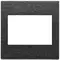 Vimar - 22648.13 - Placa 3M BS metal negro cepillado