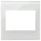 Vimar - 22648.71 - Plaque 3M BS verre blanc velouté