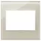 Vimar - 22648.72 - Plaque 3M BS verre blanc Canvas
