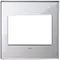 Vimar - 22648.75 - Plate 3M BS mirror glass ice silver