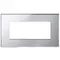 Vimar - 22649.75 - Plate 5M BS mirror glass ice silver