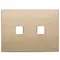 Vimar - 22683.2.88 - Plate 3Mx2 Flat satin gold