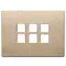 Vimar - 22693.88 - Placca 3Mx6 Flat oro satinato